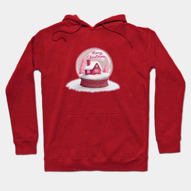 Snow Globe Merry Christmas Hoodie by Annelie